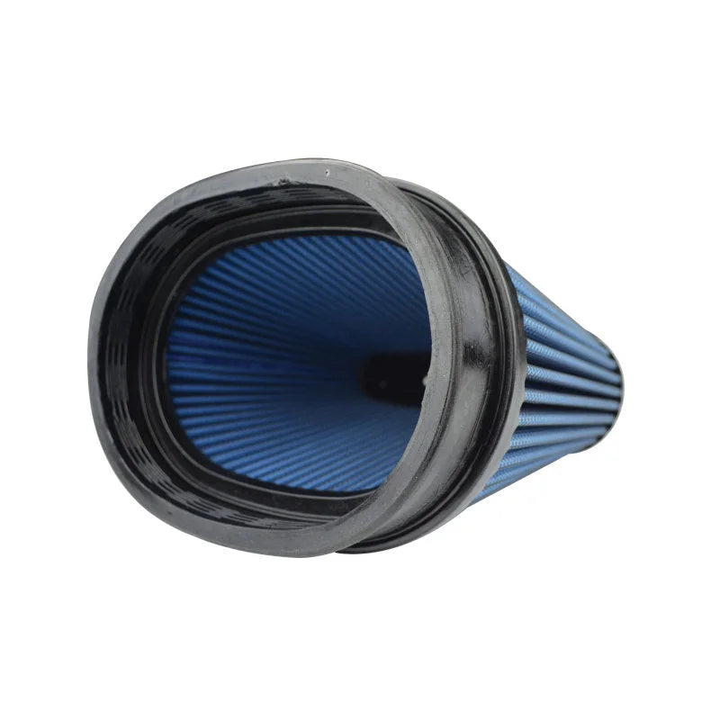 Injen NanoWeb Dry Air Filter 6.7x4.54in Oval ID / 7.7x5.7in OD / 5.55in Height / 7x2.75in Top - Side View