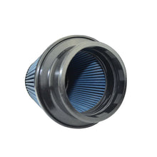 Load image into Gallery viewer, Injen NanoWeb Dry Air Filter 8.5x5.63in Oval ID / 9.92x7.17in OD / 5.7in Height / 6.865x 4.115in Top - Detail View