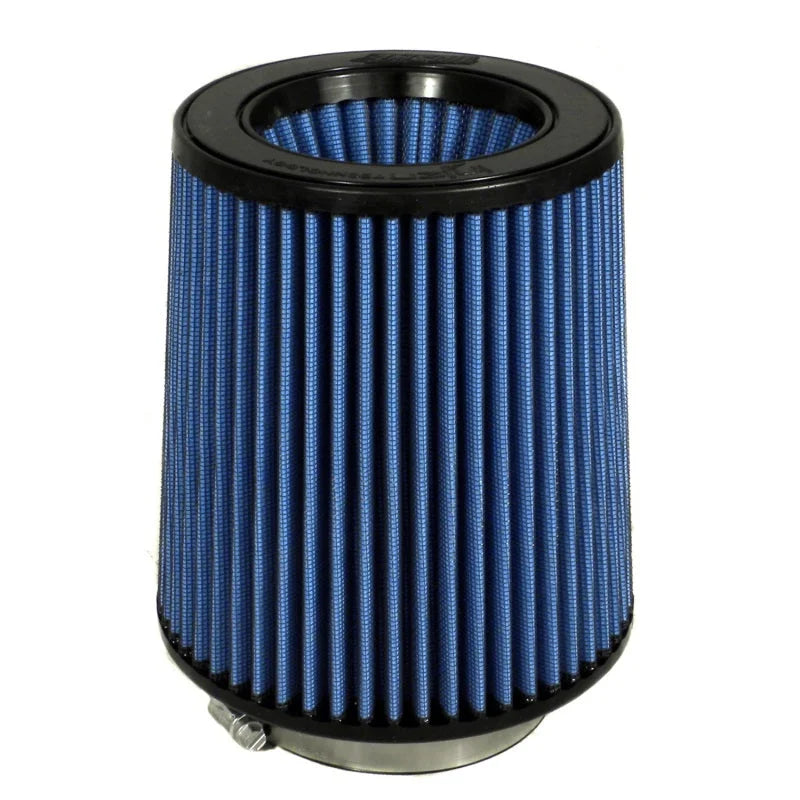 Injen Nanofiber Dry Air Filter - 4in Flange Dia / 6 1/2in Base / 7in Tall / 5 3/8in Top - Side View