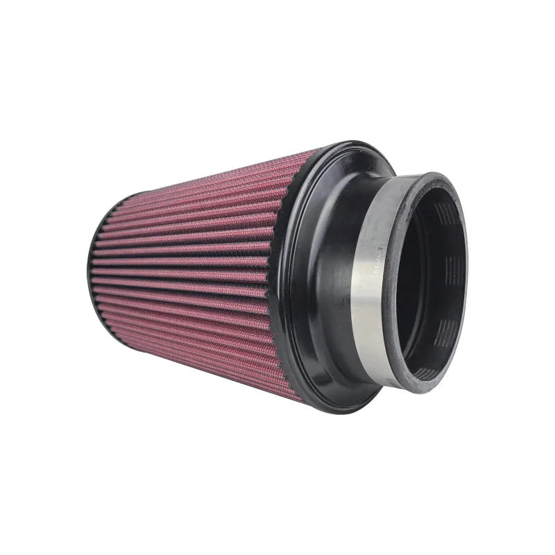 Injen Oiled Air Filter 4.0in Flange ID / 6.0in Base / 6.9in Media Height / 5.0in Top - Side View