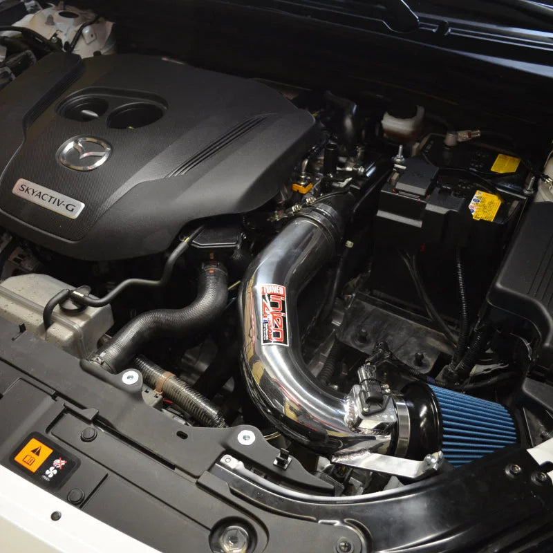 Injen Polished Short Ram Cold Air Intake System fits 2018-2021 Mazda 6 L4-2.5L Turbo - Side View