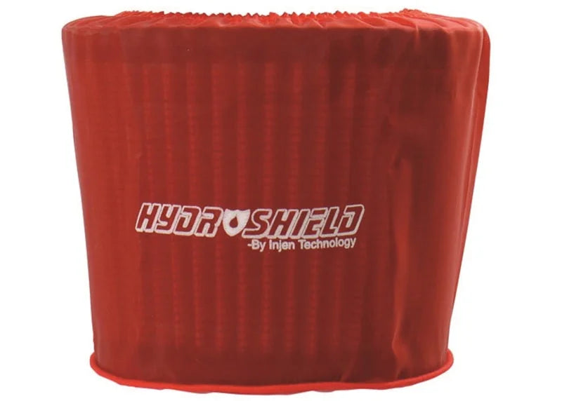 Injen Red Hydroshield 6in B x 5in H x 5in T fits X-1012 X-1013 X-1014 X-1056 - Side View