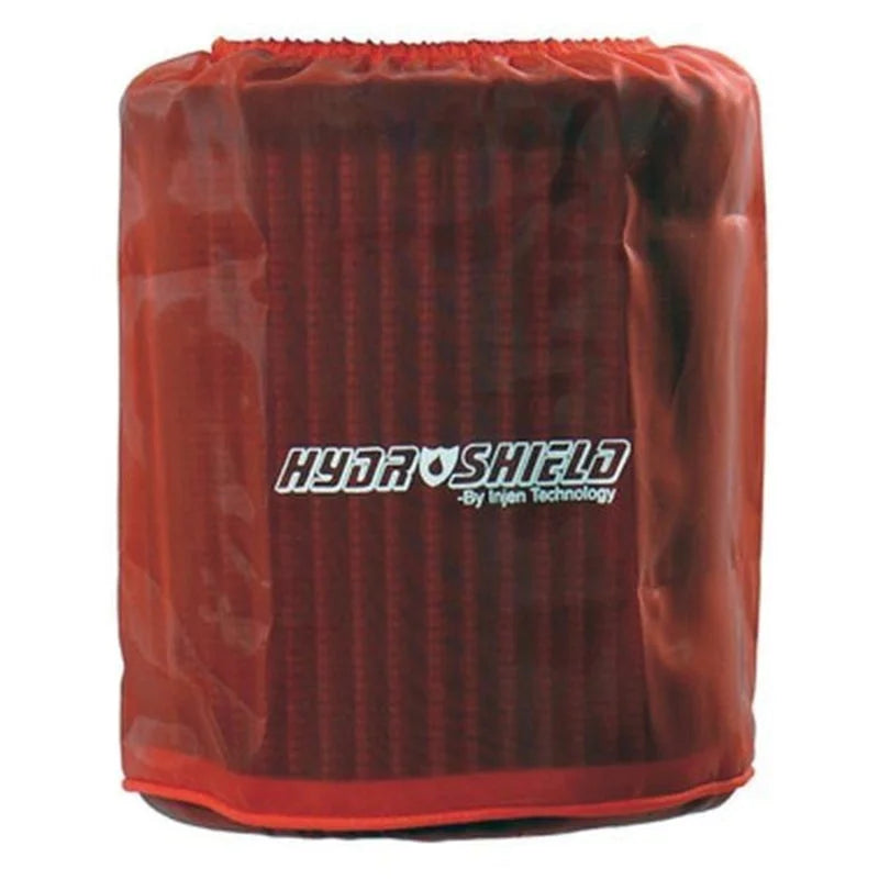 Injen Red Water Repellant Pre-Filter fits X-1021 6in Base / 6-7/8in Tall / 5-1/2in Top - Side View