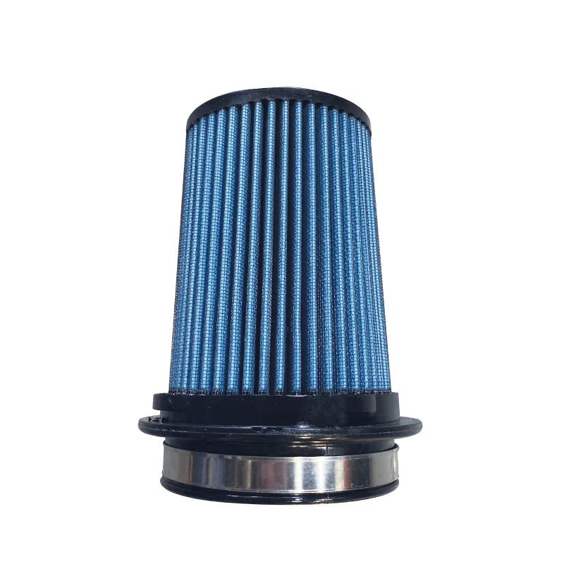 Injen SuperNano-Web Air Filter 4.0in ID/ 6.5in Twist Lock Base / 6.75in Height / 4in Top - Side View