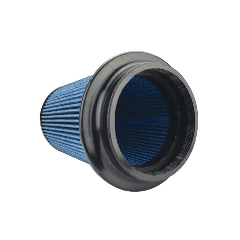 Injen SuperNano-Web Air Filter 5in Flange ID 7in Base/ 7.9in Height/ 5in Top/ Filter Monitor Nipple - Detail View