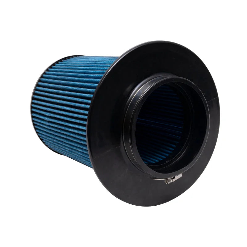 Injen SuperNano Web Dry Air Filter w/ Twist Lock Base- 5in Flange ID / 9.3in Base / 8.5in Height - Side View
