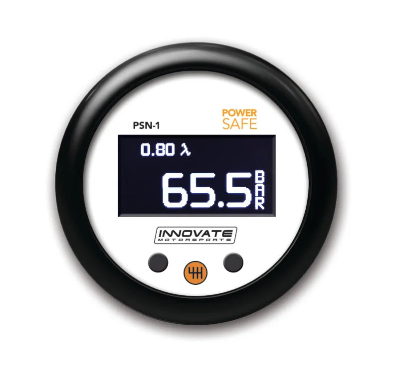 Innovate PSN-1 PowerSafe Nitrous Bottle Pressure / Wideband O2 Gauge Kit - Side View