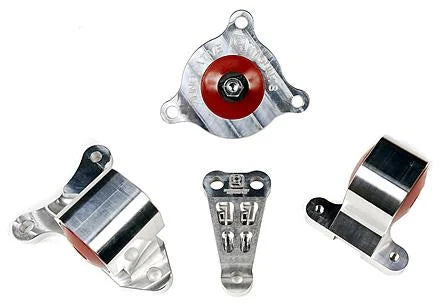 Innovative 02-06 Acura RSX K-Series Silver Aluminum Mounts 85A Bushings (Not K24 Trans) - Side View