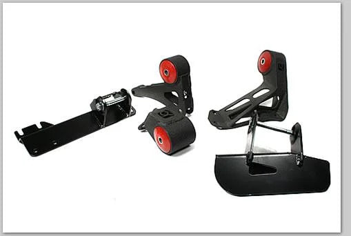Innovative 88-91 Civic K-Series Black Steel Mounts 75A Bushings - Side View