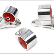 Load image into Gallery viewer, Innovative 90-91/92-93 Acura Integra GS-R Silver Aluminum Billet Mount Kit 60A Bushings (Cable) - Side View