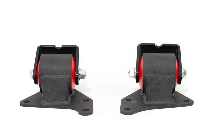 Innovative 90-93 Mazda Miata NA 1.6L Black Steel Replacement Mounts 60A Bushings (No Trans Mount) - Side View