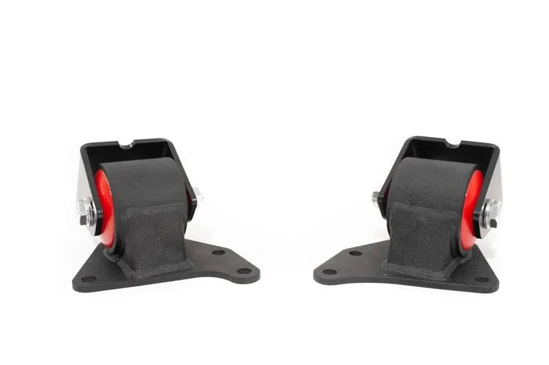 Innovative 90-93 Mazda Miata NA 1.6L Black Steel Replacement Mounts 60A Bushings (No Trans Mount) - Installation View