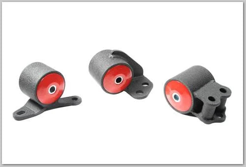 Innovative 92-95 Civic B/D Series Black Steel Mounts 60A Bushings (3 Bolt) - Side View