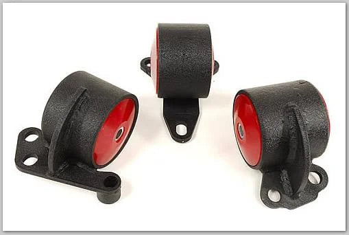 Innovative 92-95 Civic B/D Series Black Steel Mounts 75A Bushings (2 Bolt) - Side View