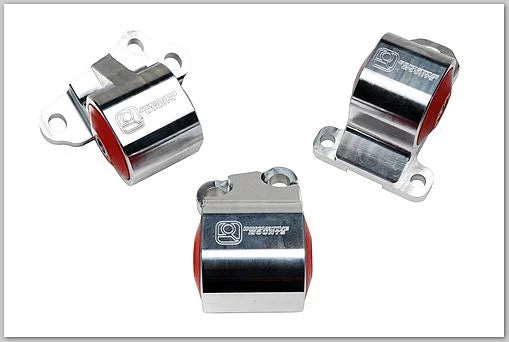 Innovative 92-95 Civic B/D Series Silver Aluminum Mounts 75A Bushings (2 Bolt) - Side View