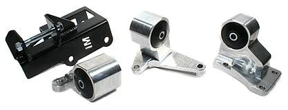Innovative 92-95 Civic H-Series Silver Aluminum Mounts 75A Bushings - Side View