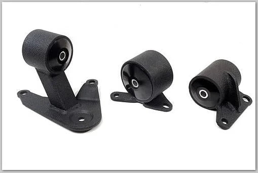 Innovative 92-96 Prelude F-Series/H-Series Black Steel Mounts 75A Bushings - Side View