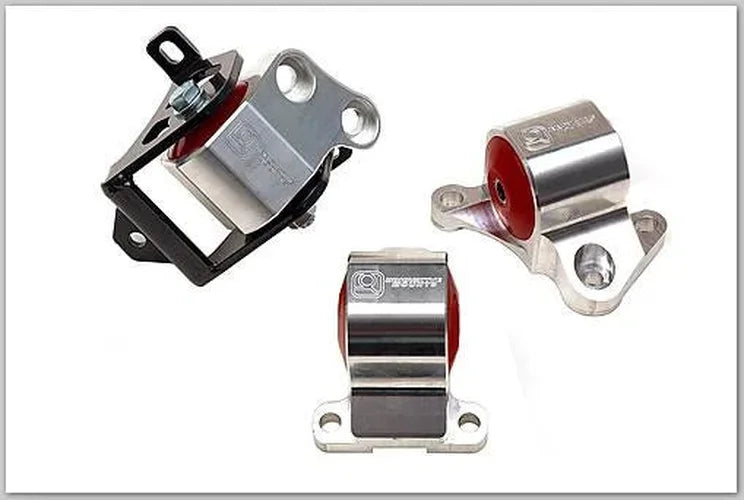 Innovative Mounts B/D Series Silver Aluminum Mounts 85A Bushings (2 Bolt) fits 1996-2000 Honda Civic - Side View