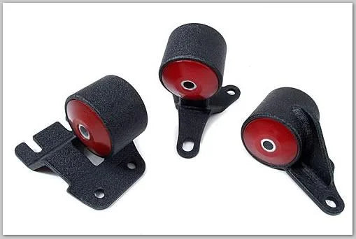 Innovative Mounts Black Steel Mounts 60A Bushings fits 1990-1993 Acura Integra B-Series - Side View