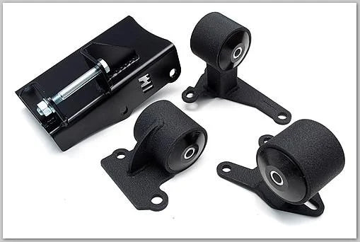 Innovative Mounts Black Steel Mounts 60A Bushings fits 1994-2001 Acura Integra H-Series - Side View