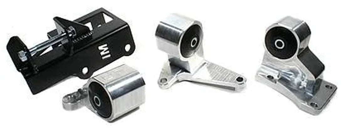 Innovative 92-95 Civic H-Series Silver Aluminum Mounts 75A Bushings - Side View