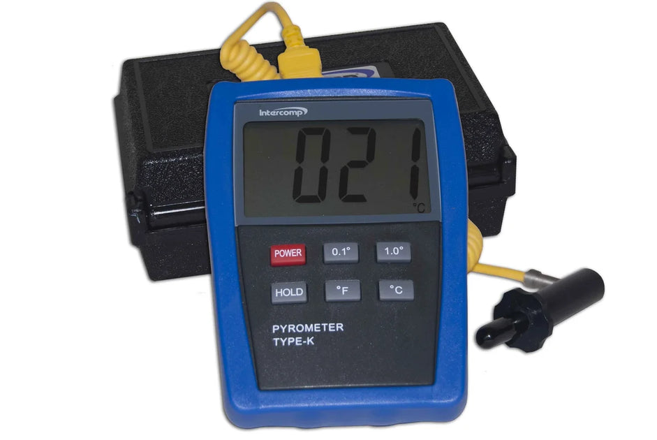 V Smart Pyrometer Controller Intercomp Digital Pyrometer w/Probe and Case 360012 – CI Motorsports