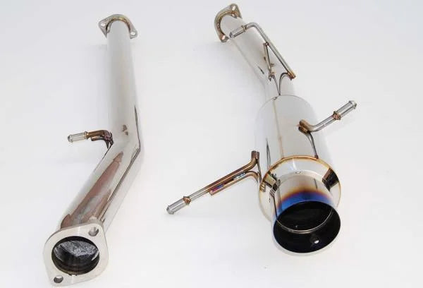 Invidia 02-07 WRX/STi 76mm N1 RACING Titanium Tip Cat-back Exhaust - Back View