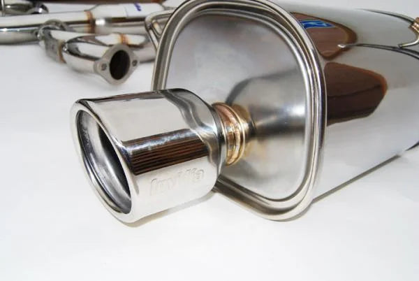 Invidia 08-09 WRX Sedan Q300 Dual Stainless Steel Tip Cat-back Exhaust - Back View