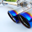 Load image into Gallery viewer, Invidia 08-11 STi Hatch / 11 WRX Hatch Dual Q300 Titanium Tip Cat-back Exhaust - Back View