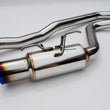 Load image into Gallery viewer, Invidia 08+ WRX Hatch / 08 STi 76mm RACING Titanium Tip Cat-back Exhaust - Installation View