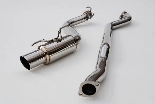 Invidia 08+ WRX Hatch RACING Stainless Steel Tip Cat-back Exhaust - Back View