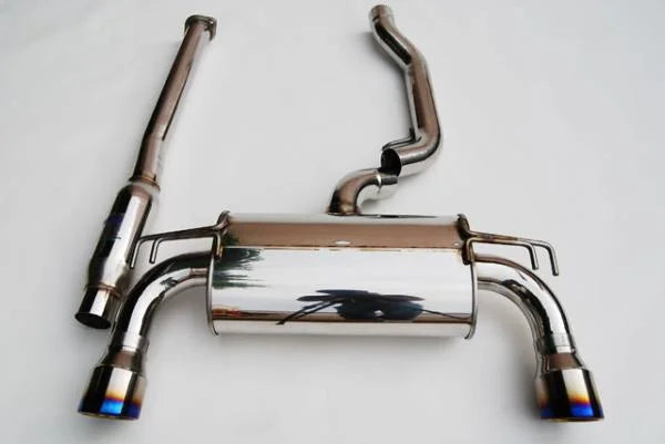 Invidia 09+ EVO 10 Q300 Titanium Tip Cat-back Exhaust - Installation View
