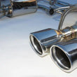 Load image into Gallery viewer, Invidia 11+ STI/WRX Sedan Only 76mm Q300 Stainless Steel Tip Cat-back Exhaust - Side View
