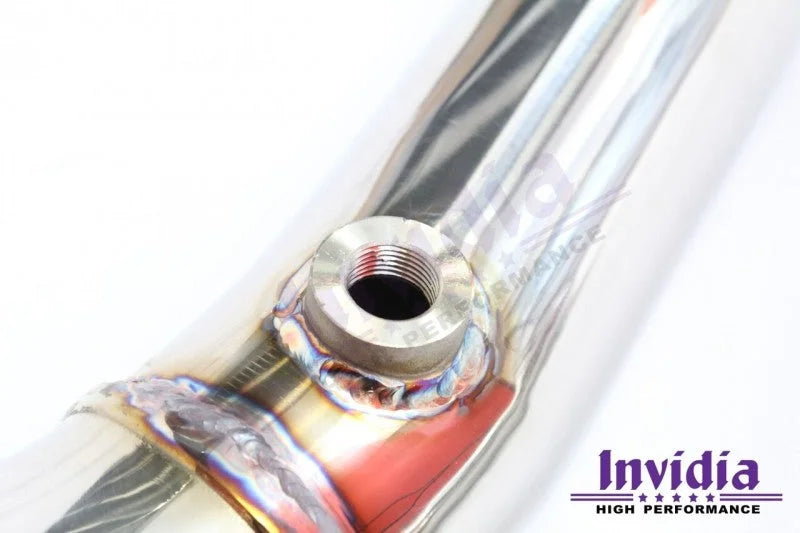 Invidia 15-21 Subaru WRX w/ Manual Transmission J-Pipe With Bottom High Flow Cat Down Pipe - Detail View