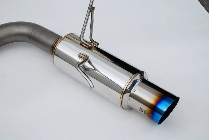 Invidia 15+ Subaru WRX/STi Titanium Tip Bead Blasted Cat-back Exhaust - Side View