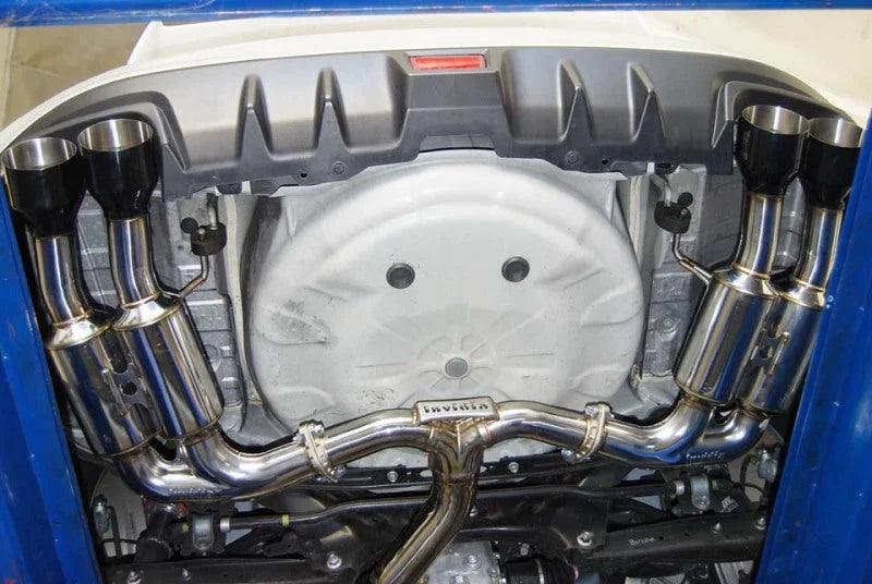 Invidia 2015+ Subaru WRX / STI Gemini/R400 Single Layer Quad Black Tip Cat-Back Exhaust - Main Product View