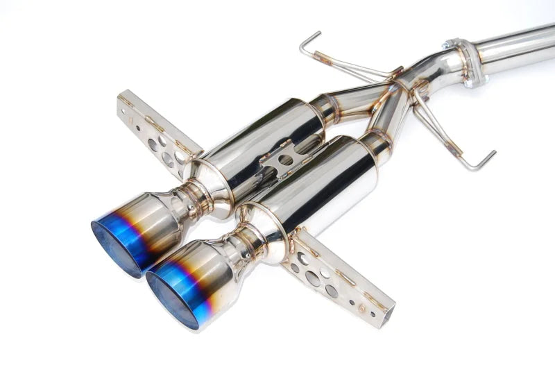 Invidia 2017+ Honda Civic Hatchback Sport/Sport Touring Gemini Titanium Tip Cat-back Exhaust - Detail View