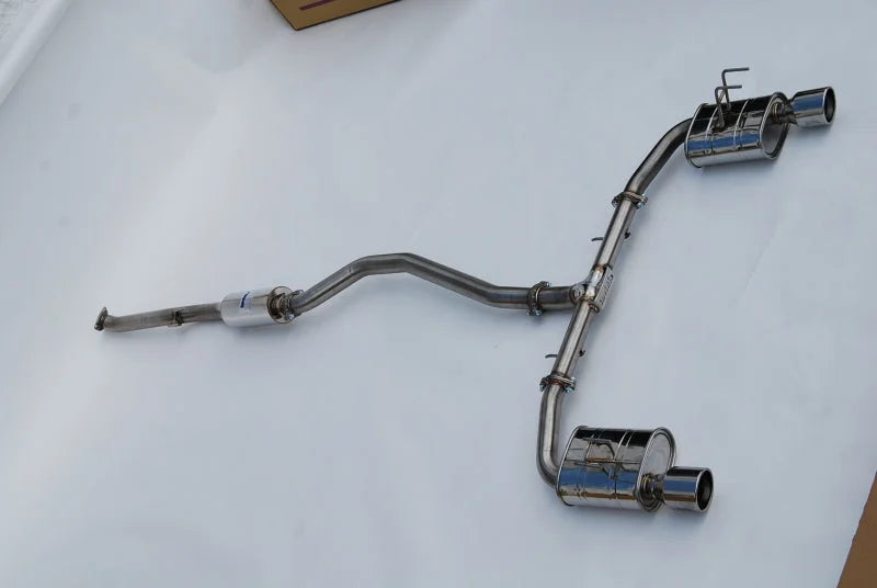 Invidia 2022+ Honda Civic Si (1.5T) 70mm Q300 Cat Back Exhaust - Rolled SS Tips - Back View