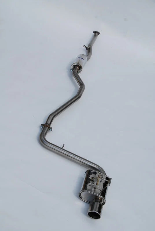 Invidia 2022+ Honda Civic Sport (2.0N/A) 60mm Q300 Cat Back Exhaust - Rolled SS Tips - Side View