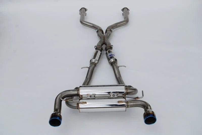 Invidia 2022+ Nissan Z 70mm Gemini Cat Back Exhaust - Rolled TI Tips - Installation View