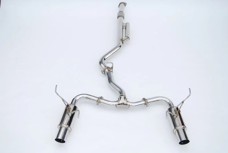 Invidia 2022+ Subaru WRX N1 Twin Outlet Single Layer SS Tip Cat-Back Exhaust - Back View