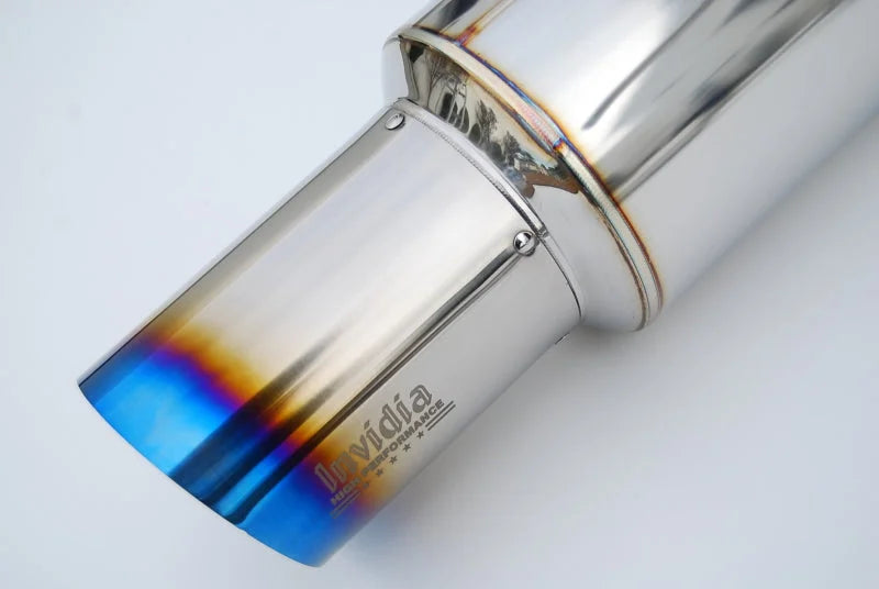Invidia 2022+ Subaru WRX N1 Twin Outlet Single Layer Tip Cat-Back Exhaust - Side View