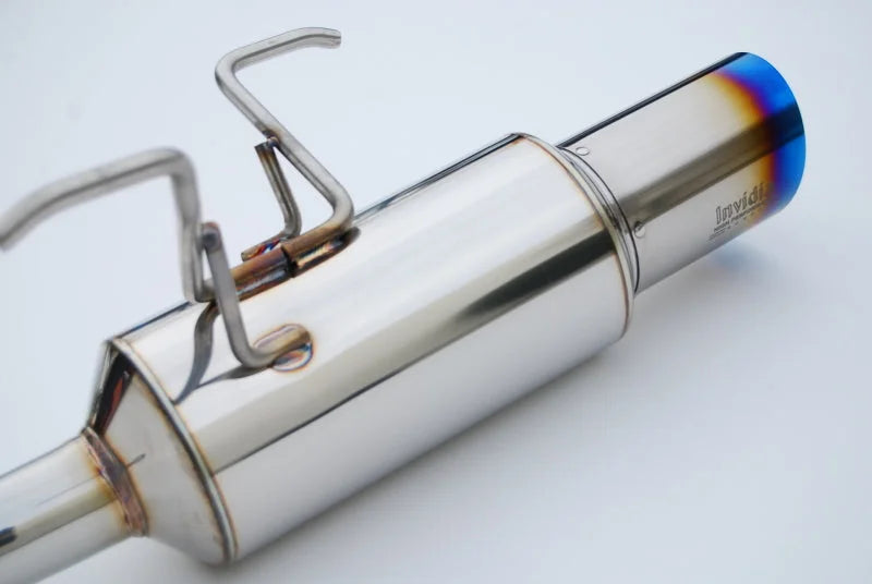 Invidia 2022+ Subaru WRX N1 Twin Outlet Single Layer Tip Cat-Back Exhaust - Back View