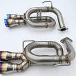 Load image into Gallery viewer, Invidia 22+ Subaru WRX Twin Loop 3.5in. Single Layer T.I Tip Axle-Back Exhaust - Back View