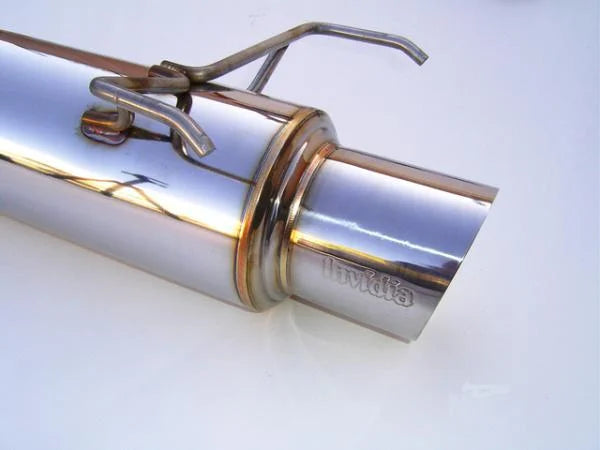 Invidia 50mm (101mm tip) Cat-back Exhaust fits 2007-2010 Honda Fit / 2007-2010 Honda Fit Sport - Installation View