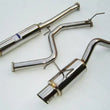 Load image into Gallery viewer, Invidia 60mm (101mm tip) Cat-back Exhaust fits 1996-2000 Honda Civic CX / 1996-2000 Honda Civic DX - Side View
