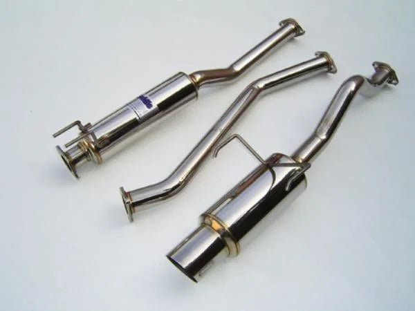 Invidia 60mm (101mm tip) Cat-back Exhaust fits 2001-2005 Honda Civic EX - Side View