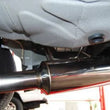 Load image into Gallery viewer, Invidia 76mm (101mm tip) RACING Titanium Tip Cat-back Exhaust fits 2008-2014 Subaru Forester / Impreza - Installation View