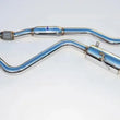 Load image into Gallery viewer, Invidia 76mm (101mm tip) REGULAR Titanium Tip Cat-back Exhaust fits 2008-2014 Subaru Impreza WRX Sedan - Side View