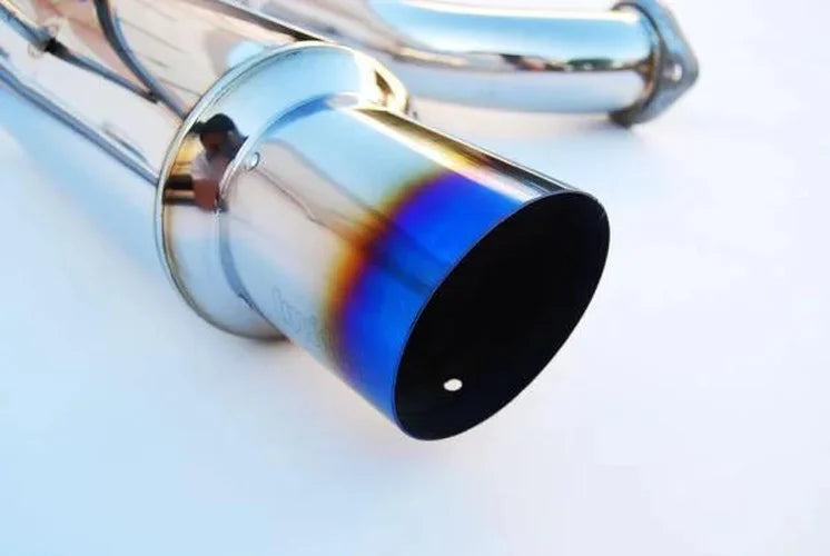 Invidia 76mm (101mm tip) REGULAR Titanium Tip Cat-back Exhaust fits 2008-2014 Subaru Impreza WRX Sedan - Back View